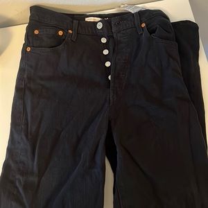 LEVIS - Ribcage Straight Ankle Jean Black